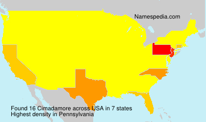 Surname Cimadamore in USA Surname Cimadamore in USA