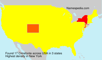 Surname Cimafonte in USA Surname Cimafonte in USA