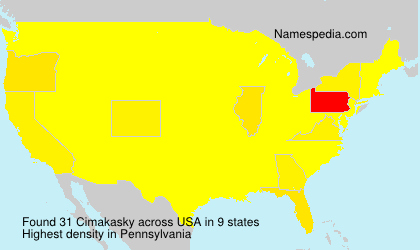 Surname Cimakasky in USA Surname Cimakasky in USA
