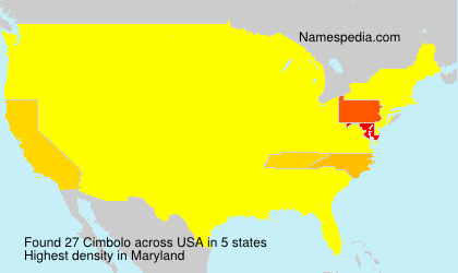 Surname Cimbolo in USA Surname Cimbolo in USA