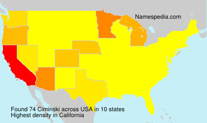 Surname Ciminski in USA Surname Ciminski in USA