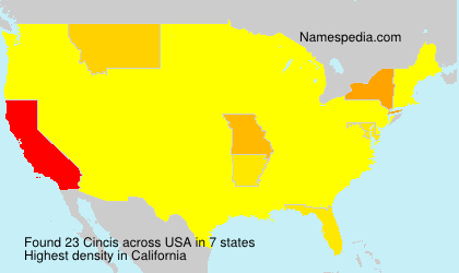 Surname Cincis in USA Surname Cincis in USA