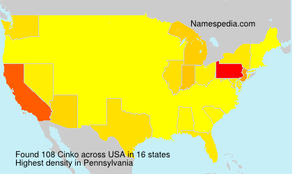 Surname Cinko in USA Surname Cinko in USA