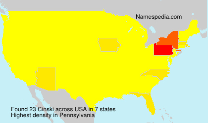 Surname Cinski in USA Surname Cinski in USA
