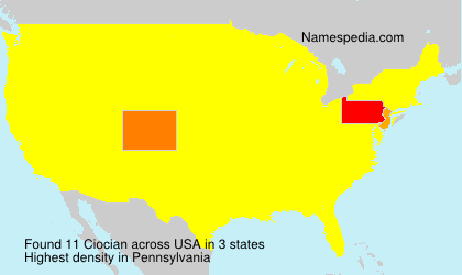 Surname Ciocian in USA Surname Ciocian in USA