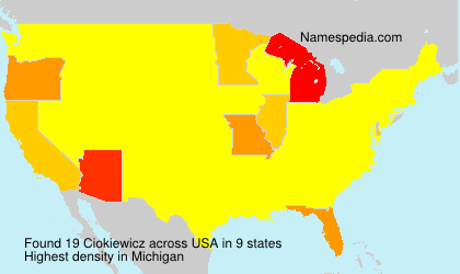 Surname Ciokiewicz in USA Surname Ciokiewicz in USA