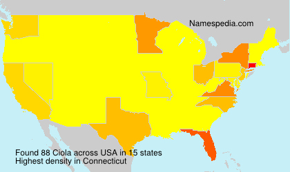 Surname Ciola in USA Surname Ciola in USA