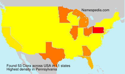 Surname Ciora in USA Surname Ciora in USA
