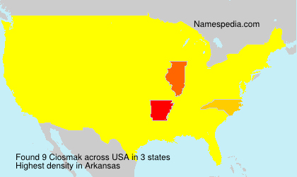 Surname Ciosmak in USA Surname Ciosmak in USA