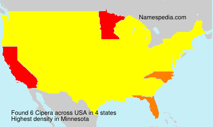 Surname Cipera in USA Surname Cipera in USA