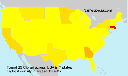 Surname Ciprari in USA Surname Ciprari in USA