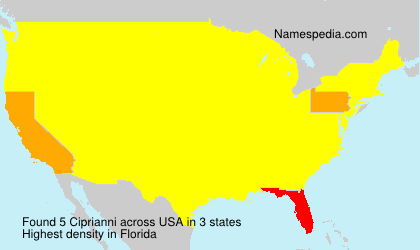 Surname Ciprianni in USA Surname Ciprianni in USA