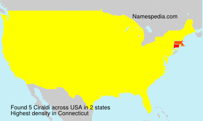 Surname Ciraldi in USA Surname Ciraldi in USA