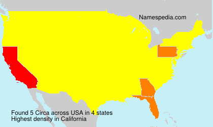 Surname Circa in USA Surname Circa in USA