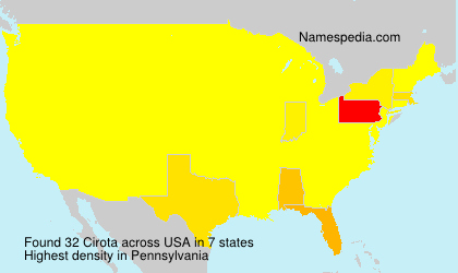 Surname Cirota in USA Surname Cirota in USA