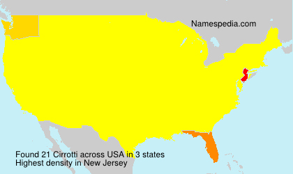 Surname Cirrotti in USA Surname Cirrotti in USA