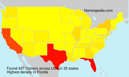 Surname Cisnero in USA Surname Cisnero in USA