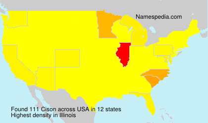 Surname Cison in USA Surname Cison in USA