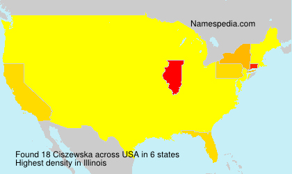 Surname Ciszewska in USA Surname Ciszewska in USA