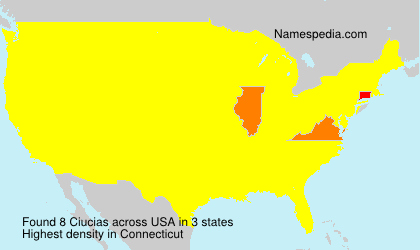 Surname Ciucias in USA