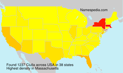 Surname Ciulla in USA Surname Ciulla in USA