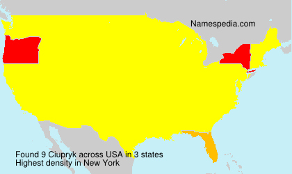 Surname Ciupryk in USA Surname Ciupryk in USA