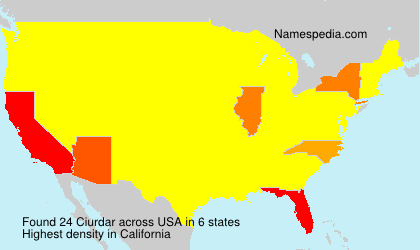 Surname Ciurdar in USA Surname Ciurdar in USA