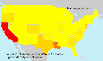 Surname Claborne in USA Surname Claborne in USA