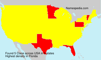 Surname Clace in USA Surname Clace in USA
