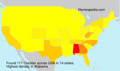 Surname Clackler in USA