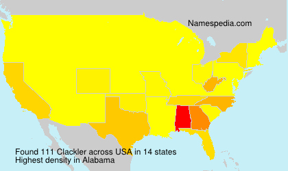 Surname Clackler in USA Surname Clackler in USA