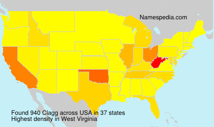 Surname Clagg in USA Surname Clagg in USA