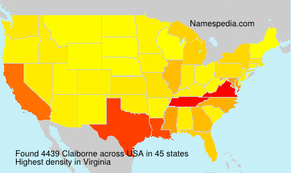 Surname Claiborne in USA Surname Claiborne in USA