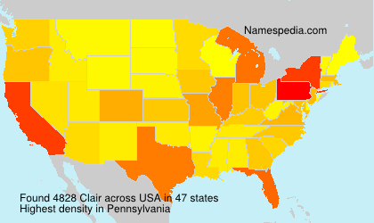 Surname Clair in USA Surname Clair in USA