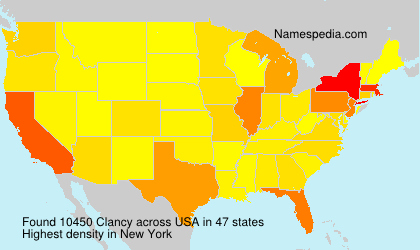 Surname Clancy in USA Surname Clancy in USA