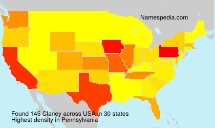 Surname Claney in USA Surname Claney in USA