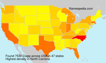 Surname Clapp in USA Surname Clapp in USA