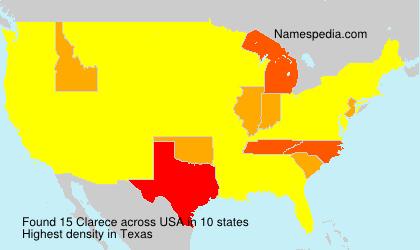 Surname Clarece in USA Surname Clarece in USA