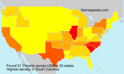 Surname Claretta in USA Surname Claretta in USA