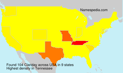 Surname Clariday in USA Surname Clariday in USA