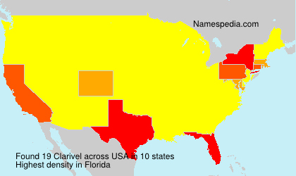 Surname Clarivel in USA Surname Clarivel in USA