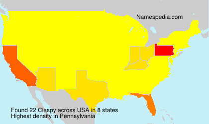 Surname Claspy in USA Surname Claspy in USA