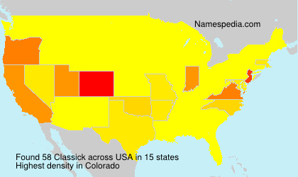 Surname Classick in USA Surname Classick in USA
