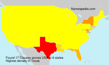 Surname Clausey in USA Surname Clausey in USA