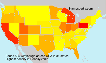 Surname Claybaugh in USA Surname Claybaugh in USA