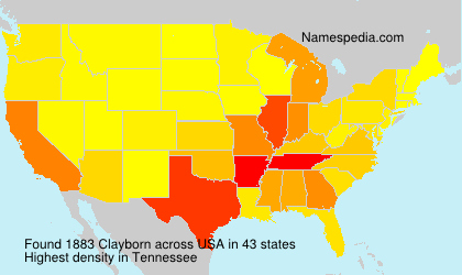 Surname Clayborn in USA Surname Clayborn in USA
