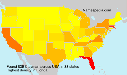 Surname Clayman in USA Surname Clayman in USA
