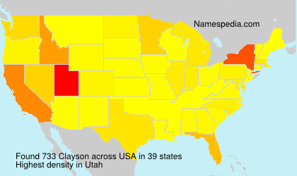 Surname Clayson in USA Surname Clayson in USA