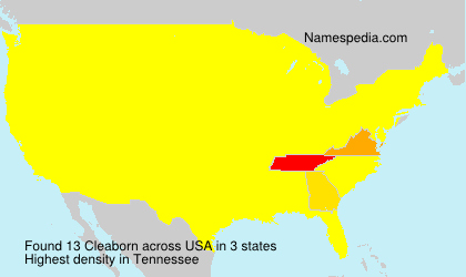 Surname Cleaborn in USA Surname Cleaborn in USA
