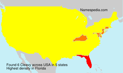 Surname Cleavy in USA Surname Cleavy in USA